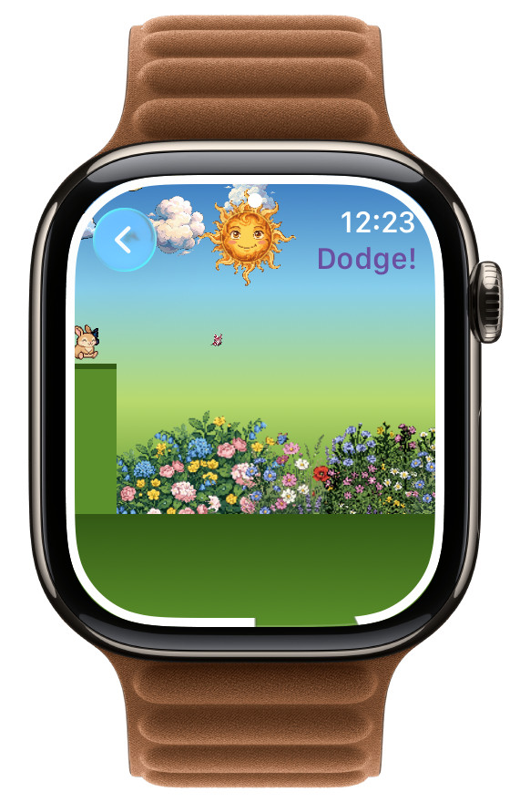 Besti Bounce gameplay showing a different pet species clearing a hill obstacle