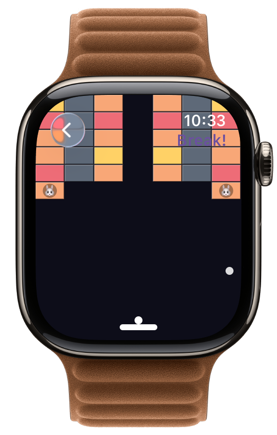 Besti Break board with a checkerboard brick layout