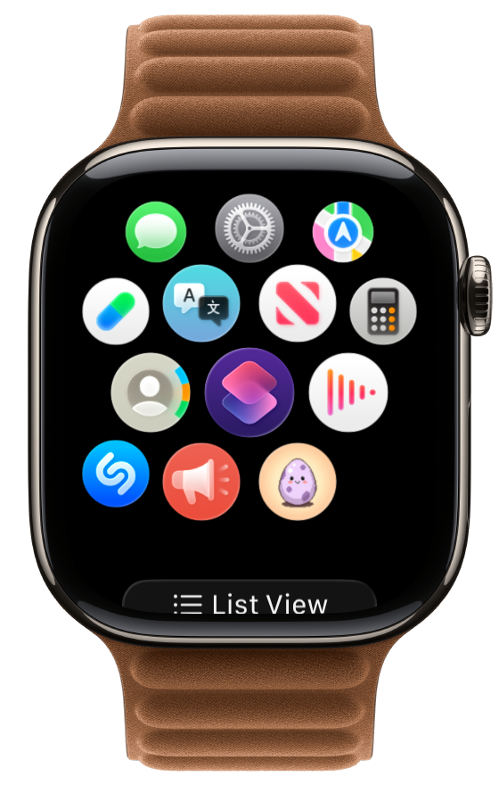 Apple Watch showing the WatchieBesti app in the app list