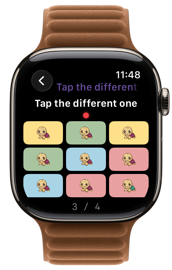 Spot School Pet board on a later round with a fresh set of mood-coloured tiles