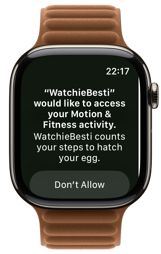 Motion & Fitness access prompt