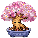 Pixel art adult Bonsai, a WatchieBesti pet from the Plants kingdom