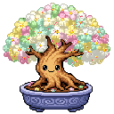 Pixel art Mature Bonsai Bonsai in Spring Mix