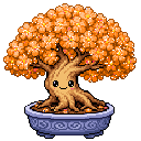 Pixel art Mature Bonsai Bonsai in Sunset