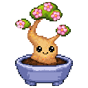 Pixel art Young Bonsai Bonsai in Cherry Blossom