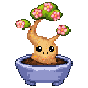 Pixel art Young Bonsai Bonsai in Coral