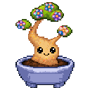 Pixel art Young Bonsai Bonsai in Peacock
