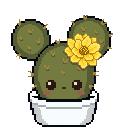 Pixel art Tall Cactus Cactus in Green