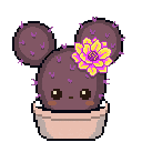 Pixel art Tall Cactus Cactus in Pink