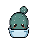 Pixel art Tiny Cactus Cactus in Teal
