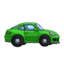 Pixel art Sports Car Car in Green