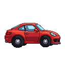 Pixel art Sports Car Car in Red