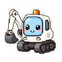 Pixel art Digger Digger in White