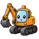 Pixel art Crawler Digger in Orange