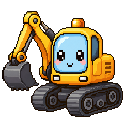 Pixel art Crawler Digger in Yellow