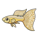 Pixel art adult Guppy, a WatchieBesti pet from the Animals kingdom