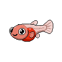 Pixel art Fry Guppy in Scarlet