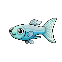 Pixel art Juvenile Guppy in Jade
