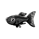 Pixel art Juvenile Guppy in Panda