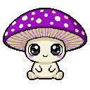 Pixel art Tall Mushroom Mushroom in Purple