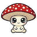 Pixel art Tall Mushroom Mushroom in Red