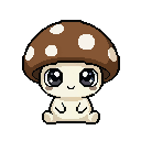 Pixel art Tiny Mushroom Mushroom in Brown