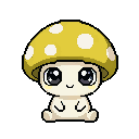 Pixel art Tiny Mushroom Mushroom in Yellow
