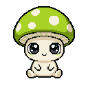 Pixel art Medium Mushroom Mushroom in Chartreuse