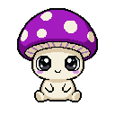 Pixel art Medium Mushroom Mushroom in Purple