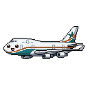 Pixel art Adult Plane in Grey