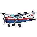 Pixel art Baby Plane in White