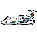Pixel art Young Plane in Grey