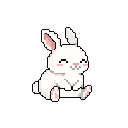 Pixel art Baby Rabbit Rabbit in White