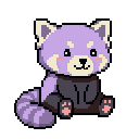 Pixel art Red Panda Red Panda in Lavender