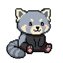 Pixel art Red Panda Red Panda in Slate