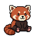 Pixel art adult red panda pet from the Animals kingdom