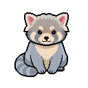 Pixel art Young Red Panda Red Panda in Slate