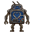 Pixel art Robot Robot in Cobalt