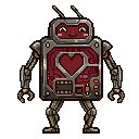 Pixel art Robot Robot in Crimson