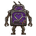 Pixel art Robot Robot in Violet