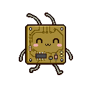 Pixel art Bot Robot in Gold