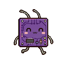 Pixel art Bot Robot in Violet