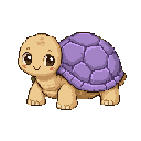 Pixel art Tortoise Tortoise in Lavender