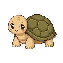 Pixel art Tortoise Tortoise in Olive