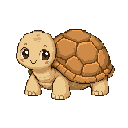 Pixel art Tortoise Tortoise in Tangerine