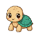 Pixel art Young Tortoise Tortoise in Mint