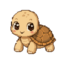 Pixel art Young Tortoise Tortoise in Tangerine