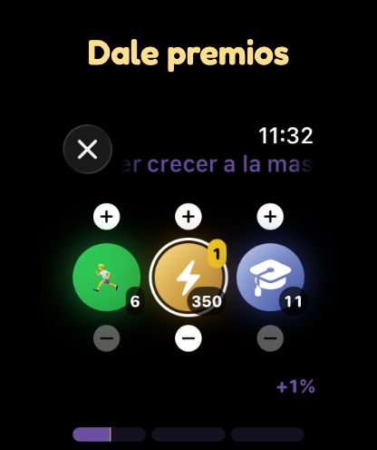 Dando Bursts a la mascota en el Apple Watch