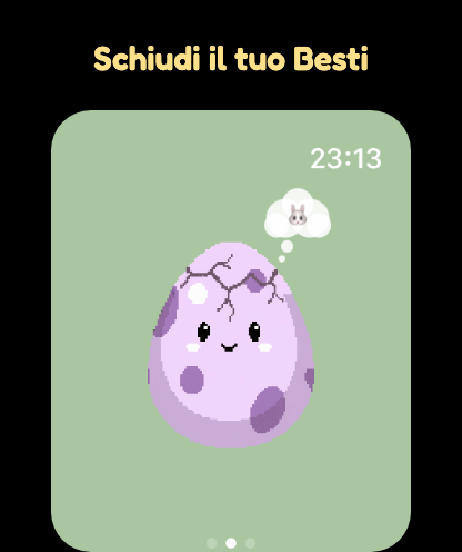 Uovo pronto a schiudersi su Apple Watch