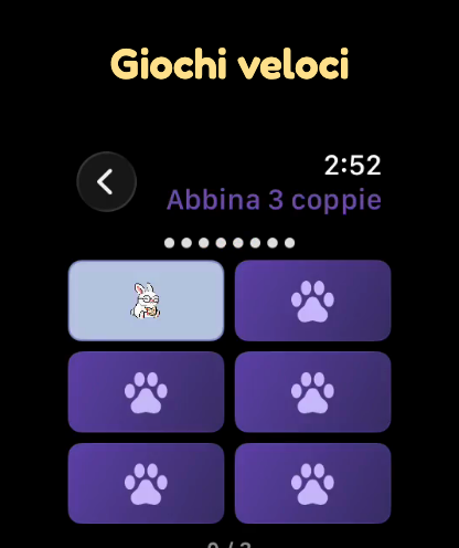Minigioco Pair Match su Apple Watch